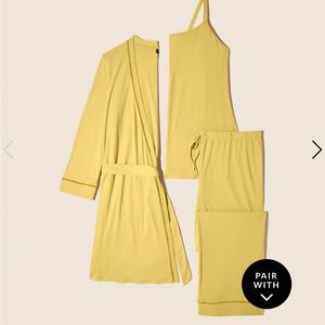 NWT Cosabella “Bella” 3pc maternity pajamas, size L, yellow